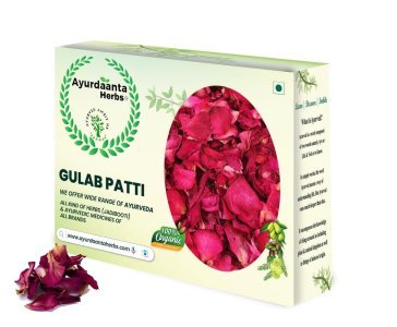 Ayurdaanta Herbs - Natural Dry Rose Petals/गुलाब पत्ती /Gulab leaves - 100% Organic Dried Flower Petals for Skin Care and Herbal Tea | Handpicked and Sun Dried | Enhance Immunity and Boost Well-being
