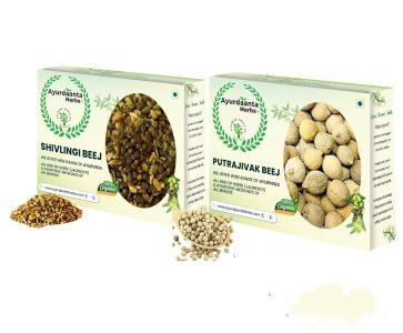 Ayurdaanta Herbs - Sivalingi Seed & Putrajivak Seed Combo  / शिवलिंगी बीज - पुत्रजीवक बीज