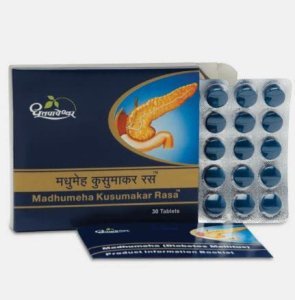 DHOOTAPAPESHWAR Madhumeha Kusumakar Rasa - 30 TABLET
