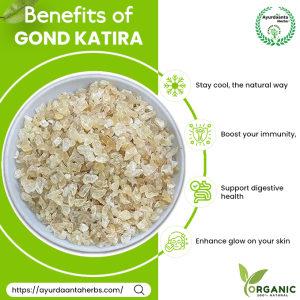 Ayurdaanta Herbs - Gond Katira Pure (Edible Gum) / कतीरा गोंद | कतीला गोंद | करह गोंद  - Tragacanth Gum | High Cooling Properties Herbal Food | Super Food