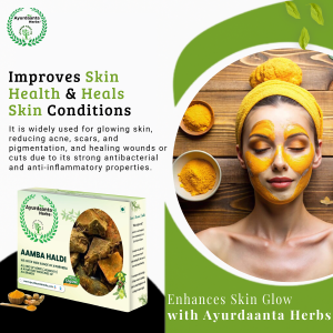 Amba Haldi Powder | Curcuma Aromatica | Ayurvedic Skin Brightener for Acne, Pigmentation & Inflammation Relief – Ayurdaanta Herbs