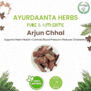 Arjun ki Chaal Raw |Terminalia Arjuna Bark | Raw Dry Premium Arjun Tree Bark | अर्जुन छाल100% Natural Sun Dried Reduce Bad Cholesterol - By Ayurdaanta Herbs